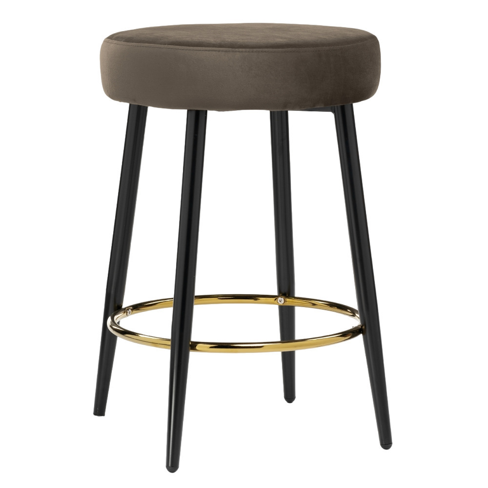 креативный дизайнерский простой и стильный барный стул в скандинавском стиле высокий стул для бара кофейни Стул барный Plato коричневый (15062)