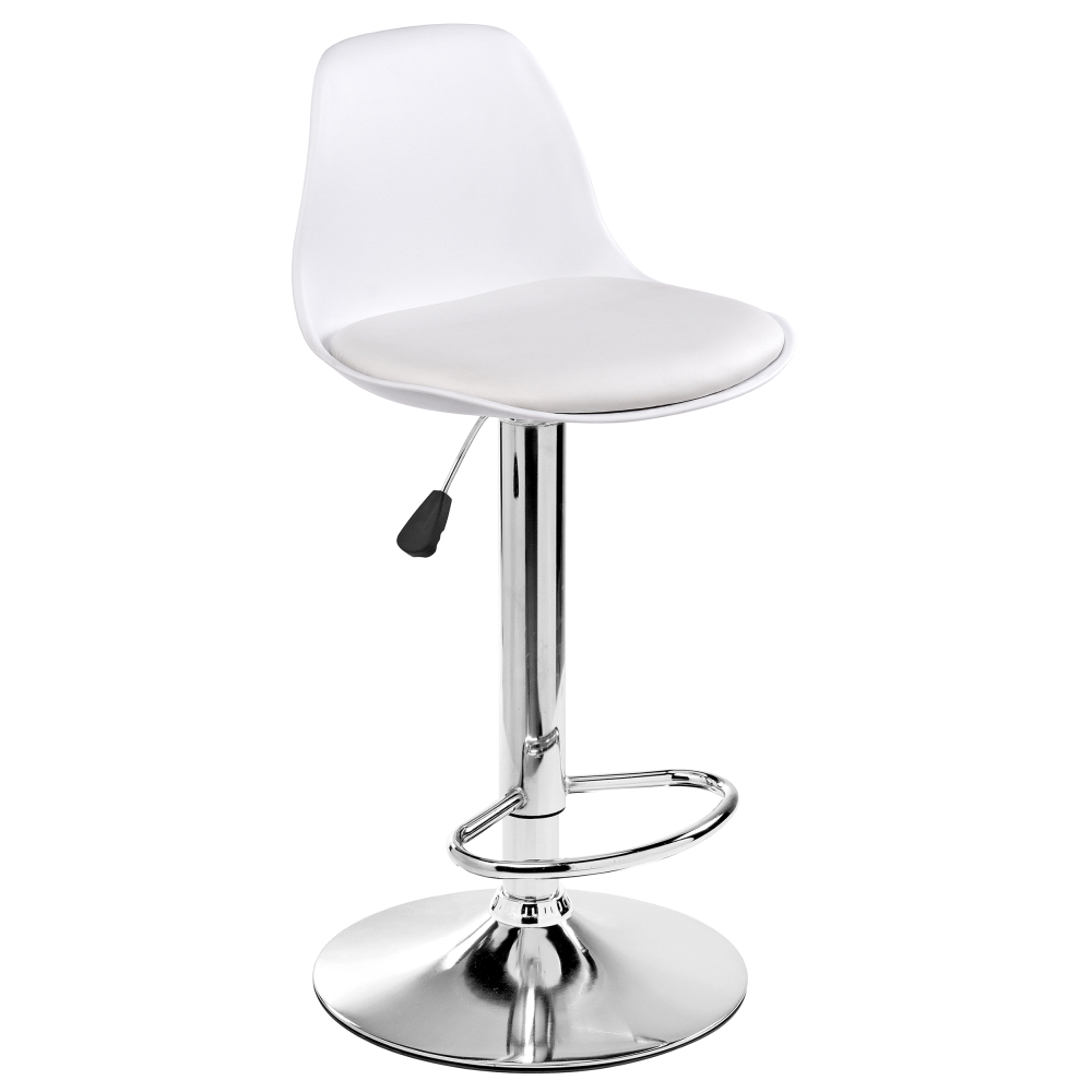 Стул барный Soft белый (11878) из искусственной кожи барный стул для гостиной кухни барные стулья современный стул для стола высокий барный стул домашняя мебель 55 65 75 см