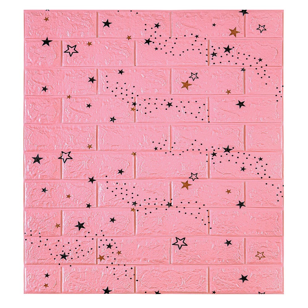 фото Панель самоклеящаяся пвх 700х770х6 мм lako decor детская комната 3d звездное небо розовое 0,539 кв.м
