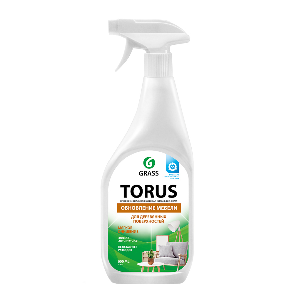 чистящее средство для мебели grass torus нейтральное 600 мл Полироль Grass Torus для мебели 600 мл