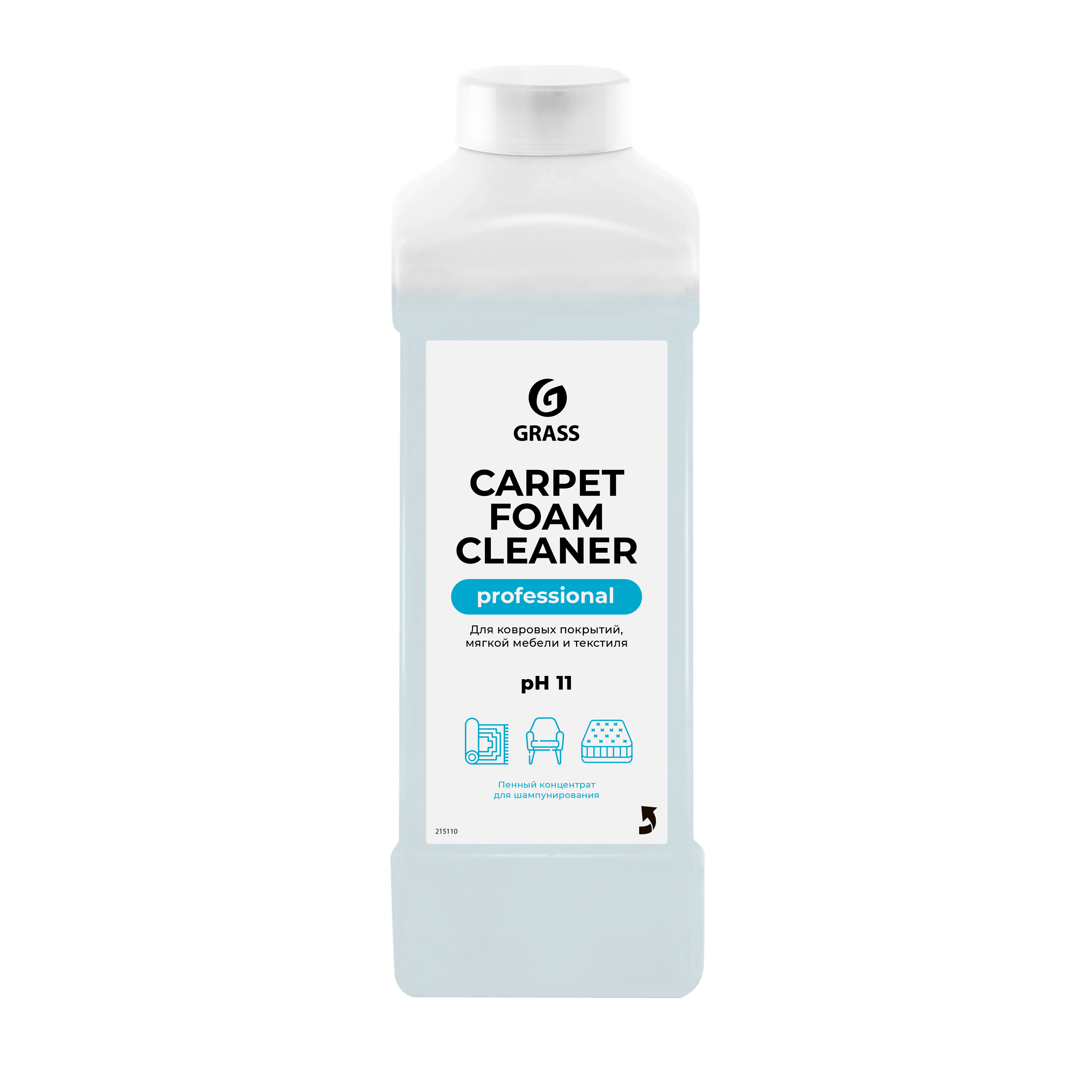 Средство Grass Carpet Foam Cleaner для чистки ковровых покрытий 1 л средство для чистки унитаза freshbubble toilet cleaner 1 л