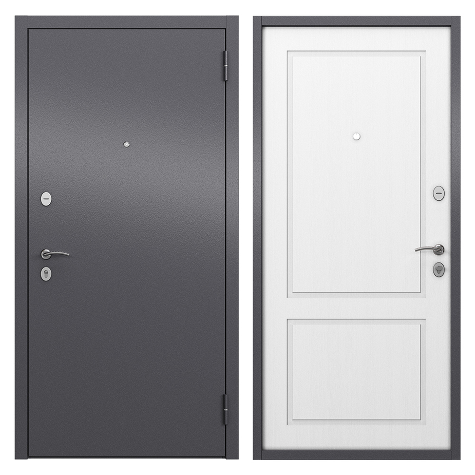 Дверь входная Buldoors Home Eco правая букле графит - ларче белый ...