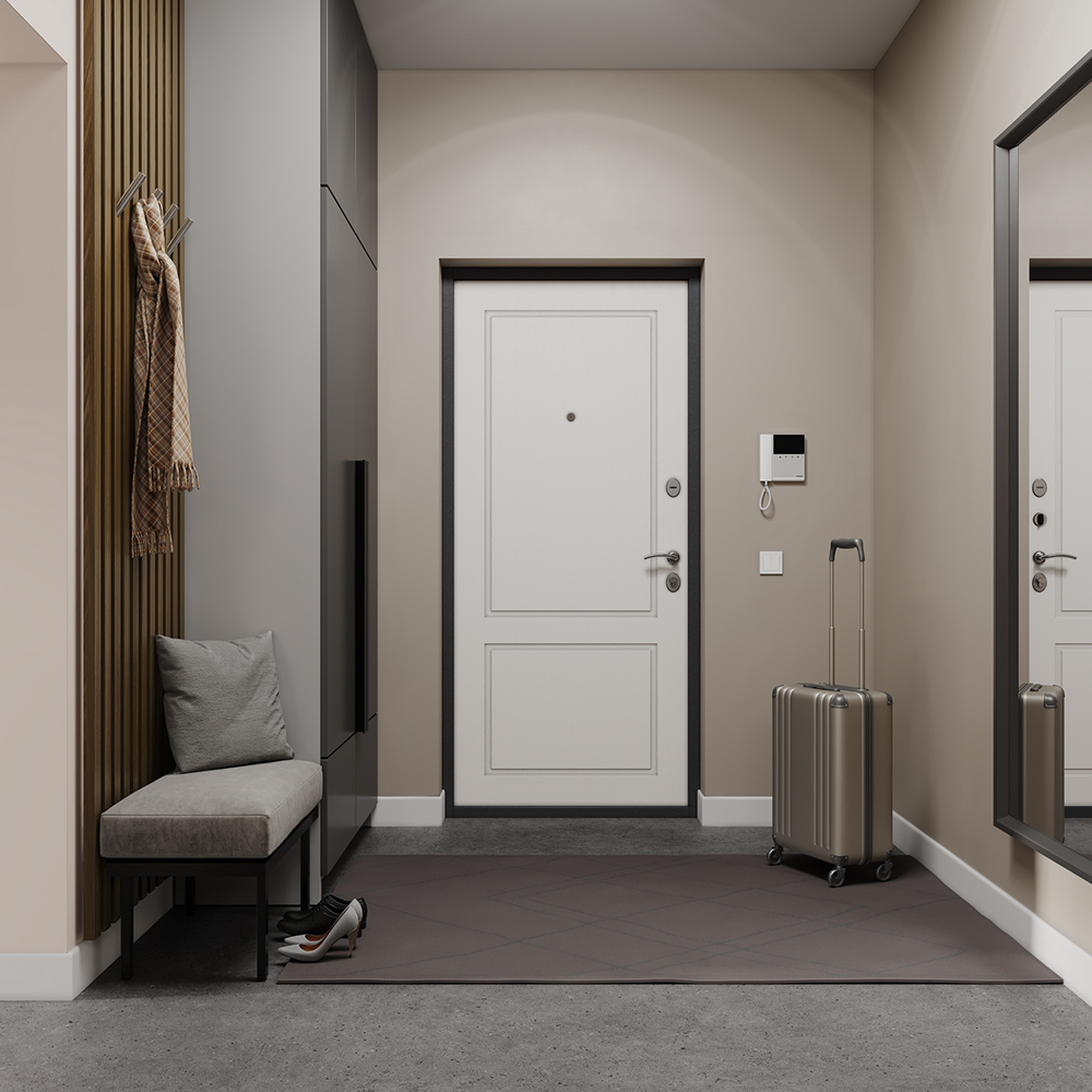 

Дверь входная Mastino Home Eco левая букле графит - ларче белый 860х2050 мм