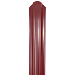 Евроштакетник односторонний П-образный 0,45 мм 118х1500 мм красное вино RAL 3005 фигурный срез