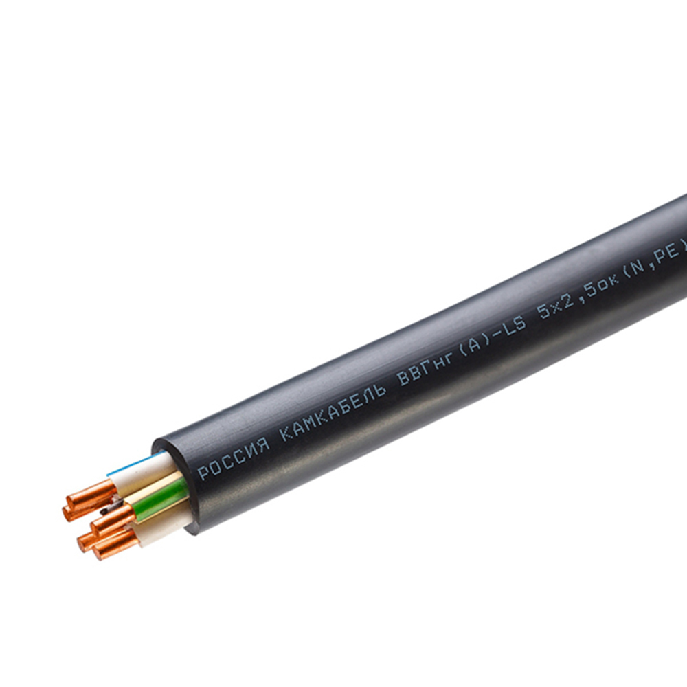 

Кабель Камкабель ВВГнг(А)-LS 5х6 (100 м), Черный