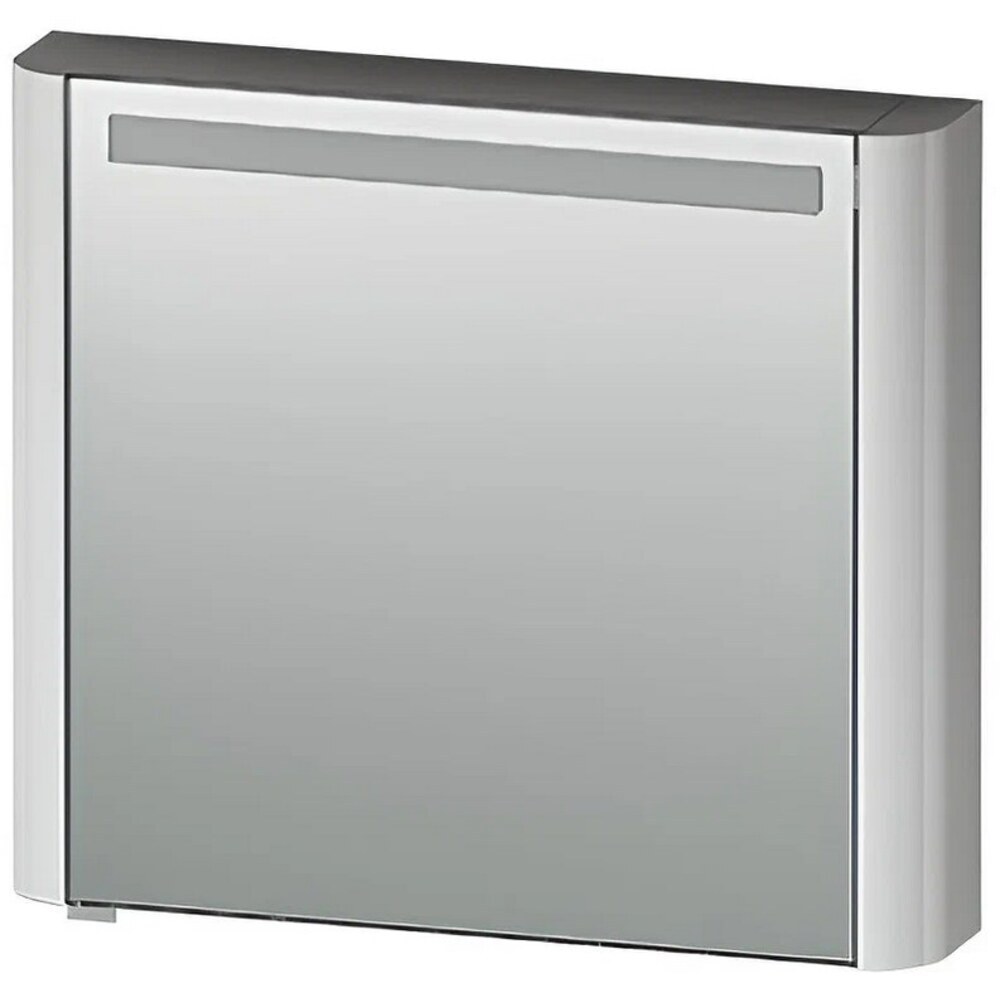 фото Зеркальный шкаф am.pm sensation 800х150 мм с подсветкой правый серый шелк