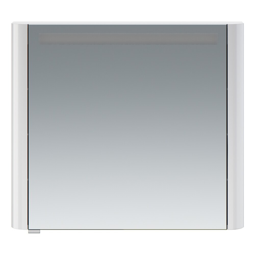 Зеркальный шкаф AM.PM Sensation 800х150 мм с подсветкой правый белый шкаф зеркальный gradeonika зефир 60см с подсветкой правый белый