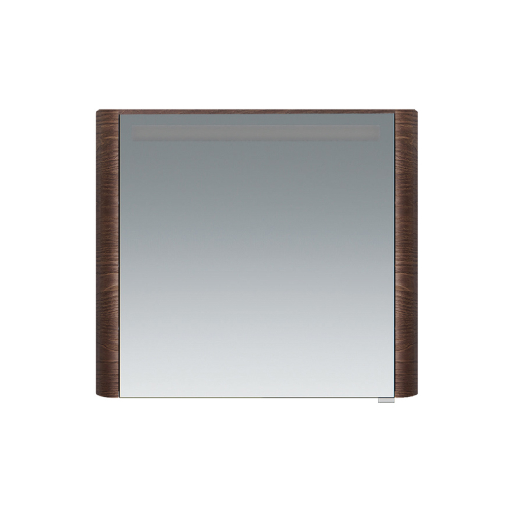 Зеркальный шкаф AM.PM Sensation 800х150 мм с подсветкой левый дуб табачный