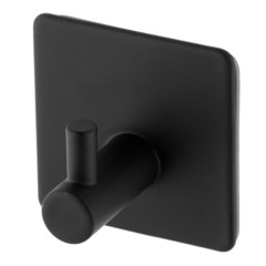 Крючок для ванной Fixsen Practica одинарный самоклеящийся металл черный (2 шт.) (FX-560A)