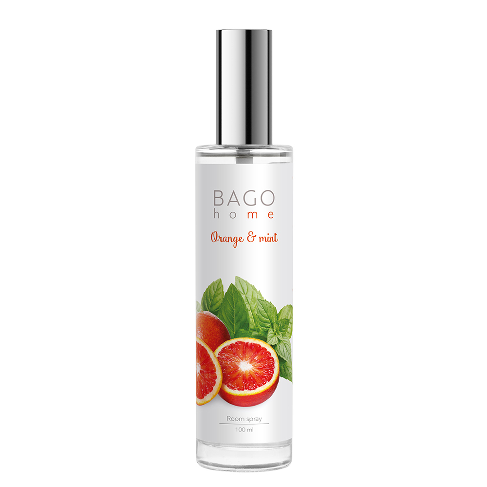 Ароматический спрей Bago home Апельсин с мятой 100 мл ароматизатор raw aroma ароматический спрей 19 для авто и интерьера c энергией больших мечтаний
