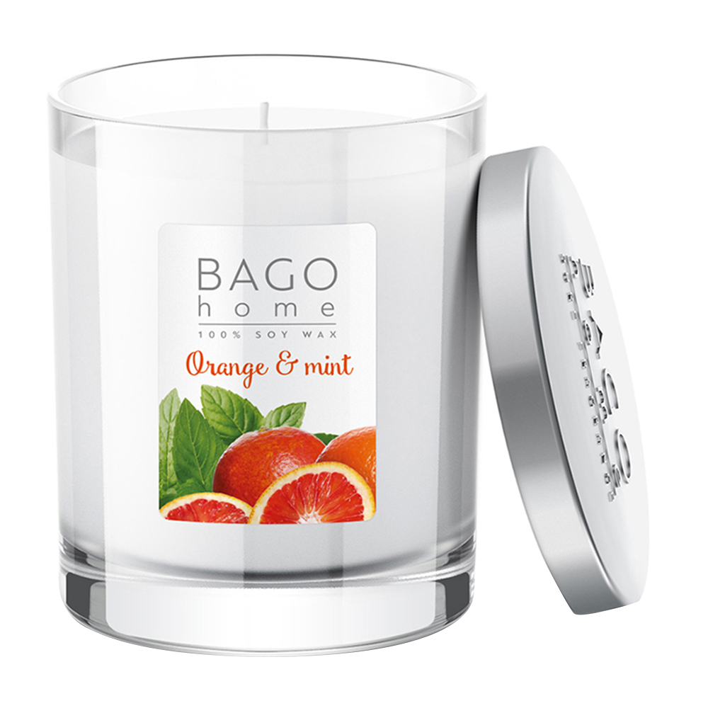 фото Свеча ароматическая bago home апельсин с мятой 132 г