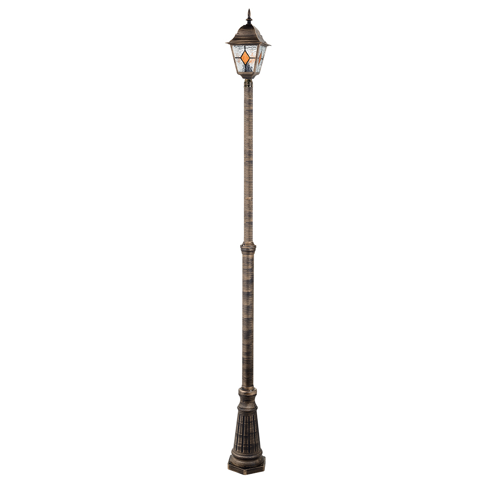 уличный светильник arte lamp a1542pa 1bn Светильник садово-парковый Arte Lamp Madrid коричневый 2250 мм E27 75 Вт IP44 (A1542PA-1BN)