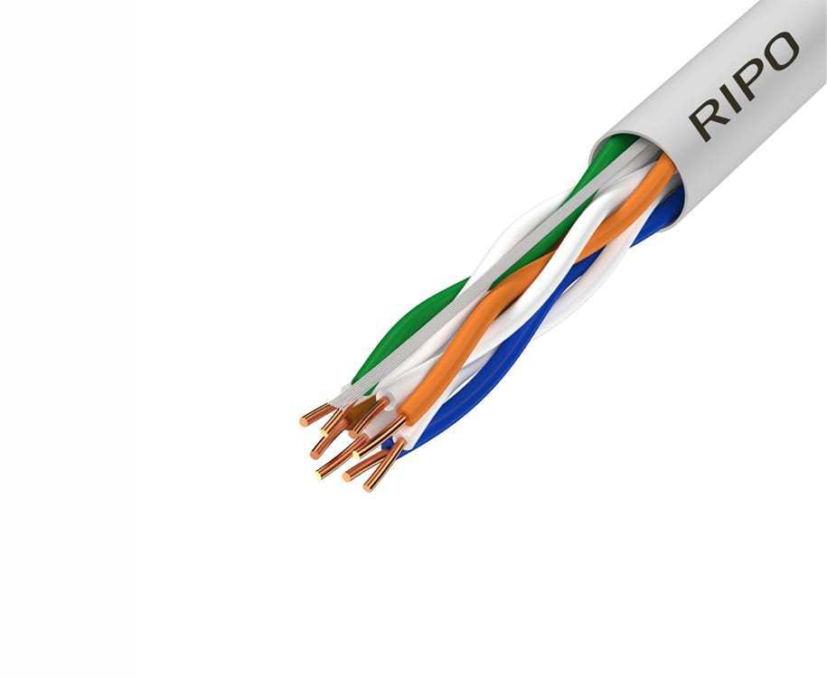 Интернет-кабель (витая пара) FTP 24 AWG CAT5e 4х2х0,5 мм Ripo (100 м) батарейка saft ls14500 3 6v для охранных систем систем извещения систем пожарной безопасности 2шт