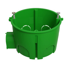 Подрозетник Greenel (GE40004‑10-R) для бетона d68х45 мм 8 вводов зеленый IP20 наборная безгалогенный
