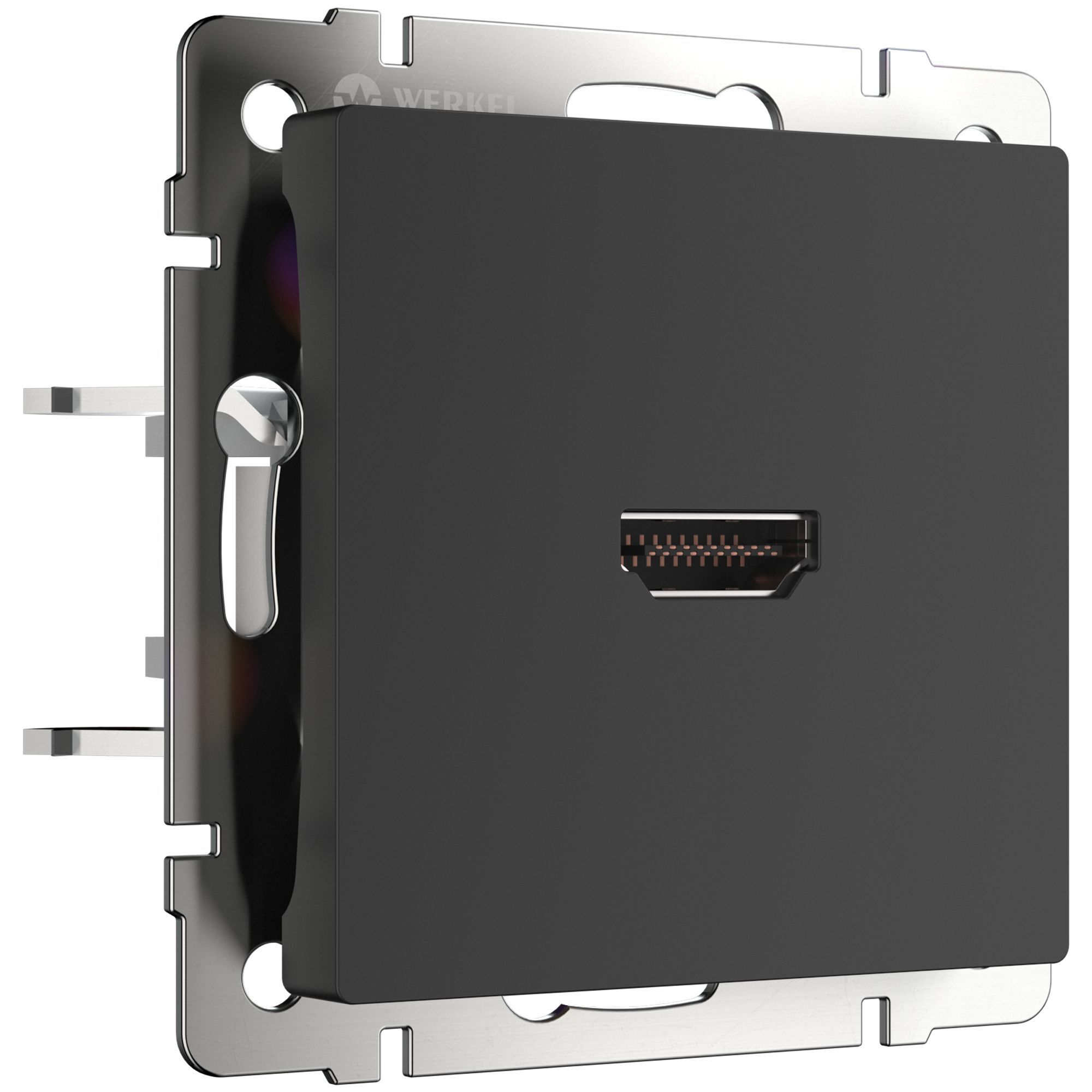 Розетка HDMI Werkel встраиваемая черная матовая (a051601)