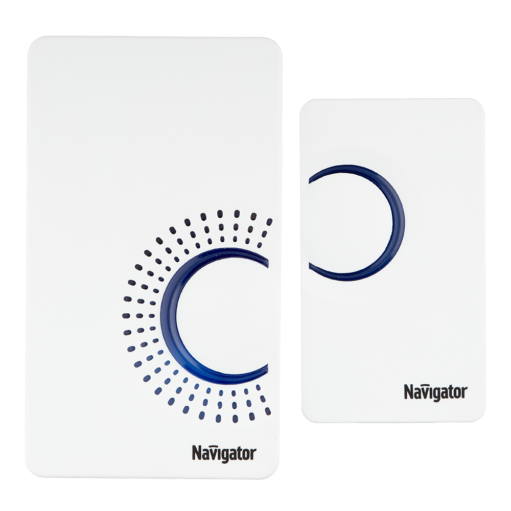 Звонок Navigator (616964) беспроводной с кнопкой 36 мелодий белый звонок feron 23687 беспроводной с кнопкой 36 мелодий белый синий