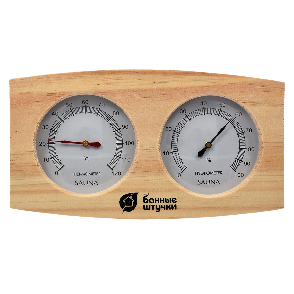 Термометр для бани и сауны Банные штучки с гигрометром (18024)