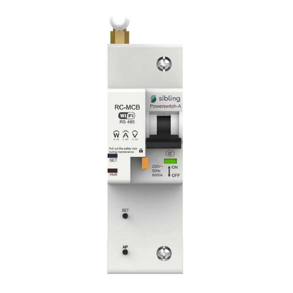 Умный автоматический выключатель Sibling Smart Home Powerswitch-A32 1P 3 кА на DIN-рейку