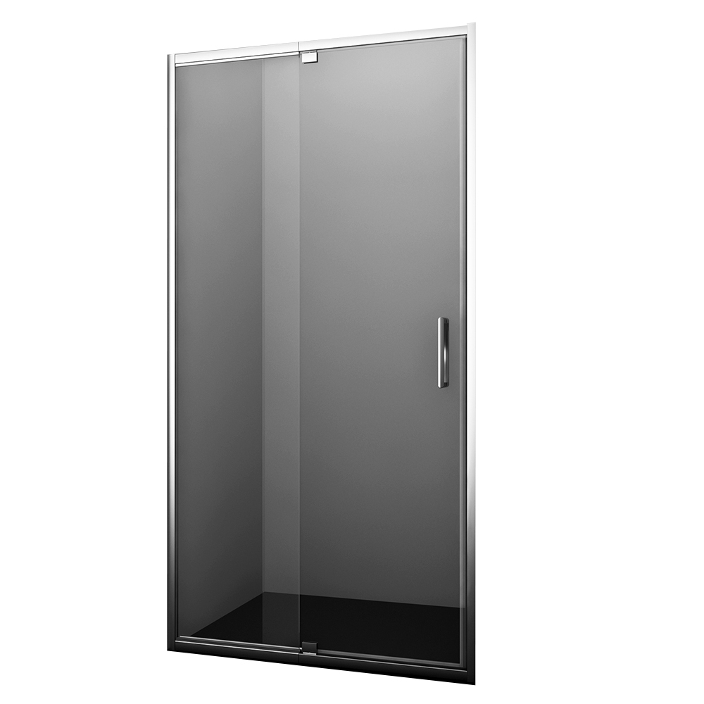 Душевая дверь WasserKraft Berkel 48P стекло прозрачное 120х200 см профиль хром 6 мм распашная 46474