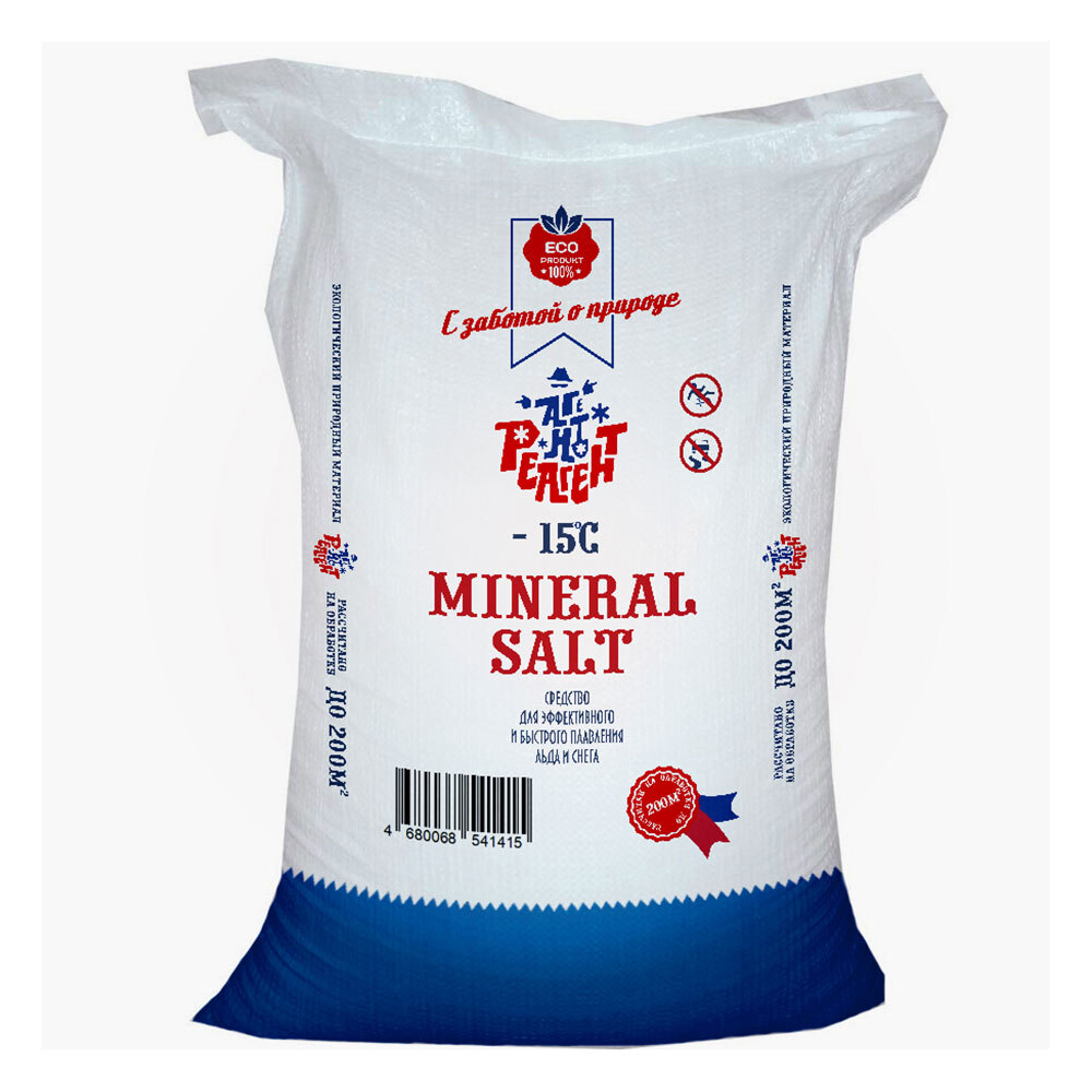 фото Реагент противогололедный агентреагент mineral salt -15 °с 10 кг