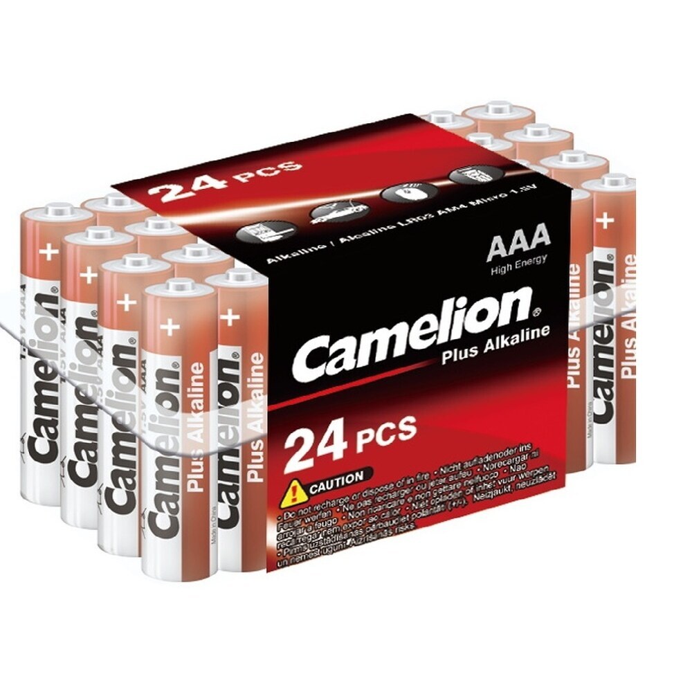 Батарейка Camelion Plus Alkaline (LR03-PB24) ААА мизинчиковая LR03 1,5 В (24 шт.) батарейки camelion lr03 plus alkaline pb 24 lr03 pb24 1 5в 24 шт в уп 1 уп