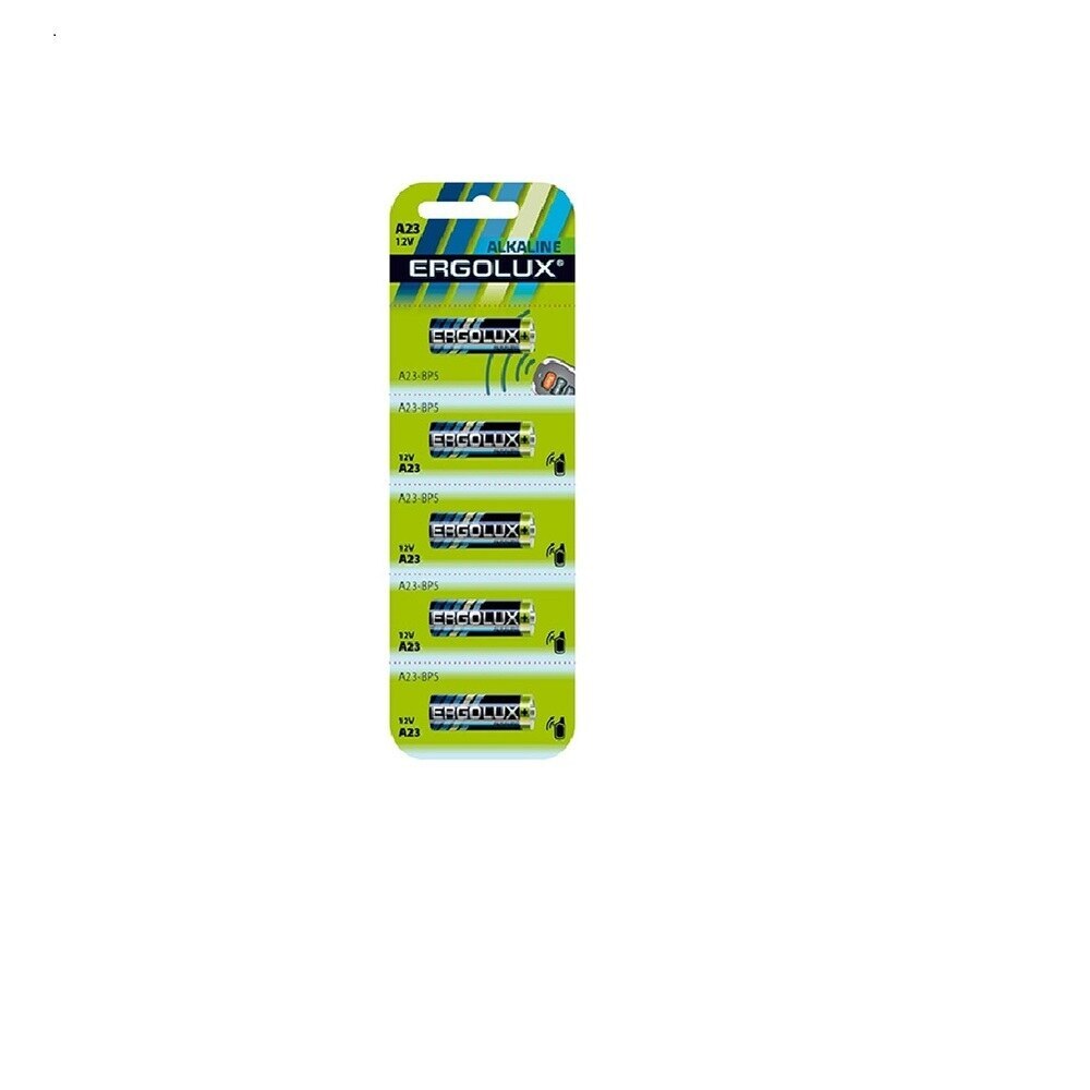 Батарейка Ergolux BL-5 таблетка LR23A 1,5 В (5 шт.) (A23-BP5) ergolux lr23a bl 5 a23 bp5 батарейка 12в 5 шт в уп ке