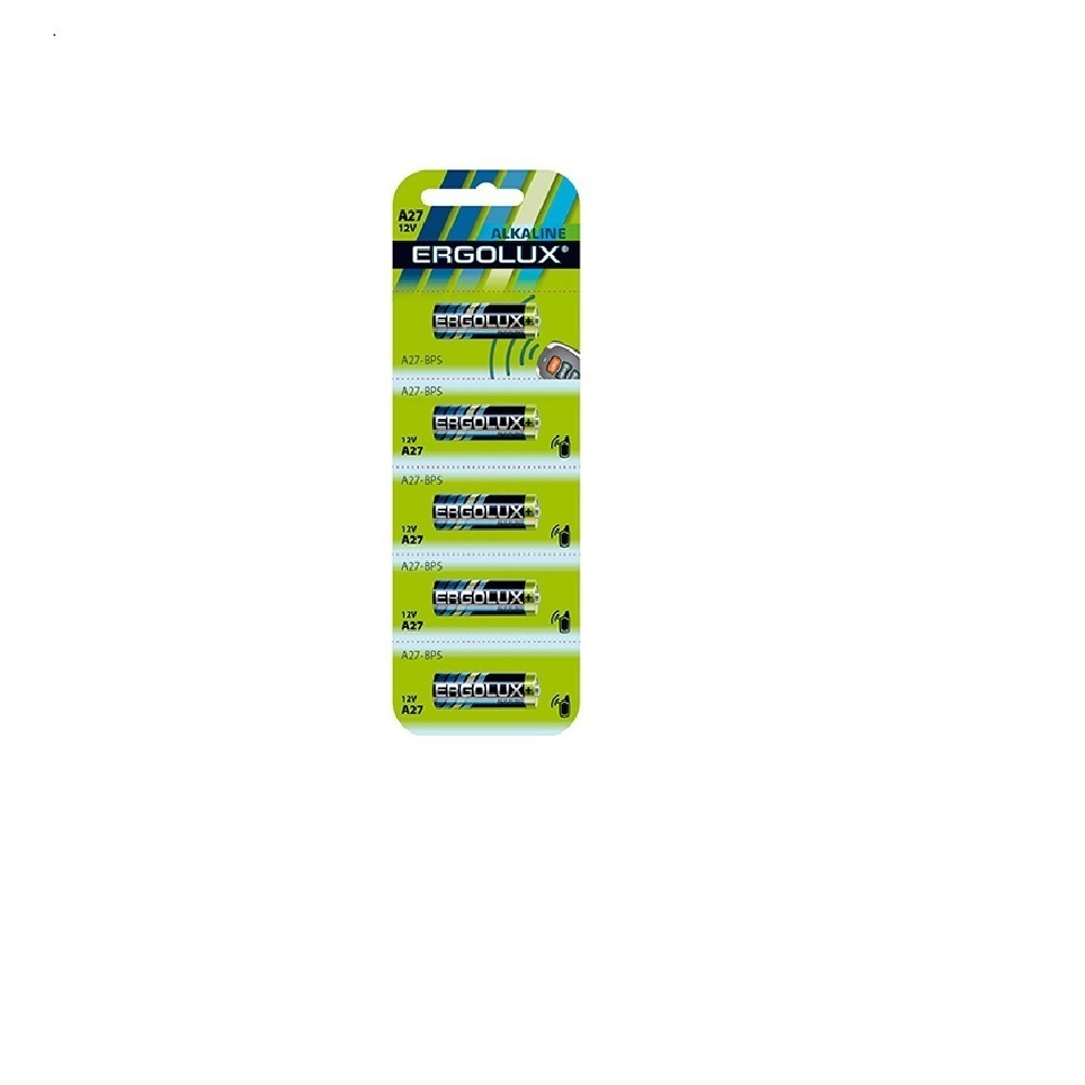 Батарейка Ergolux BL-5 (A27-BP5) таблетка LR27A 1,5 В (5 шт.)