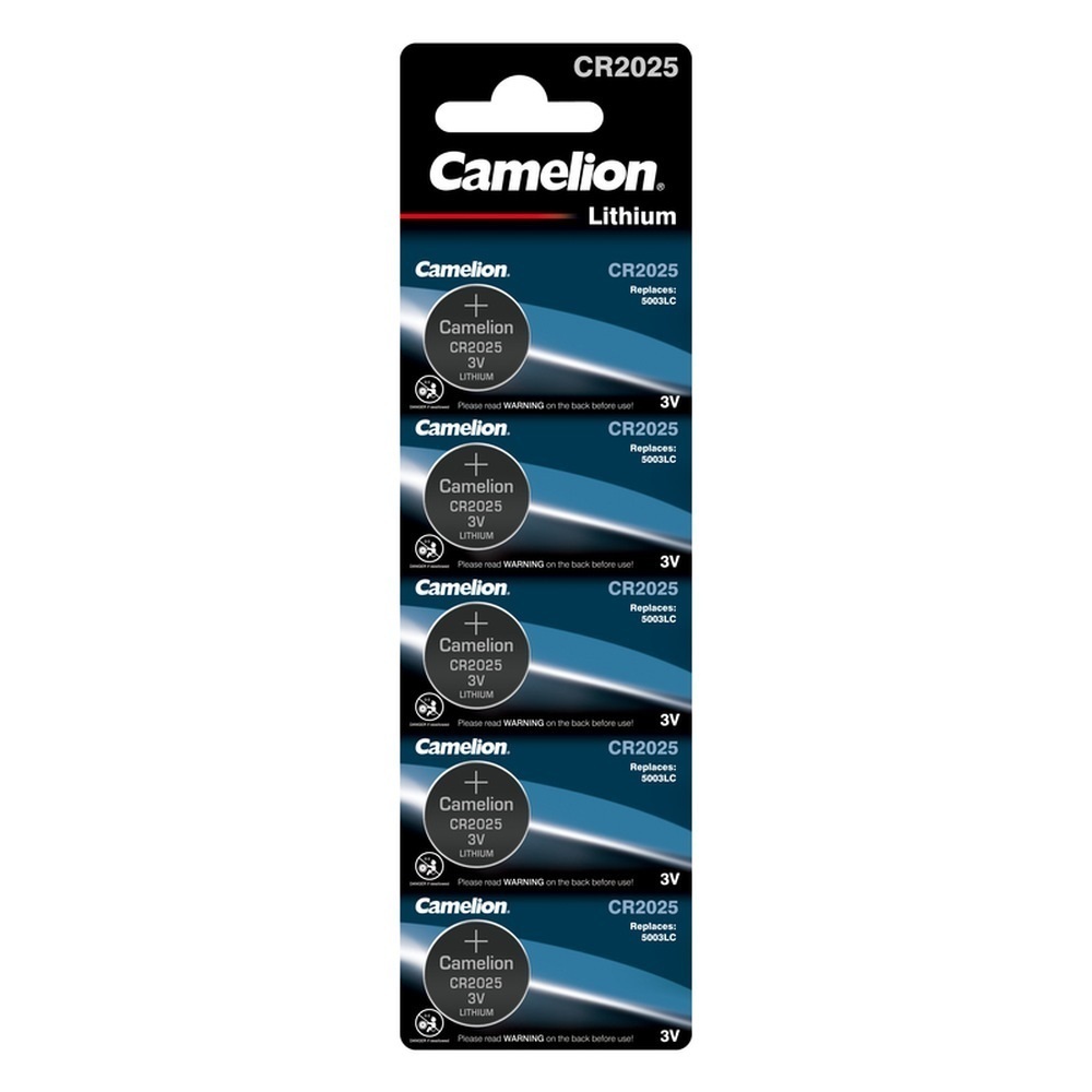 Батарейка Camelion BL-5 (CR2025-BP5) таблетка CR2025 3 В (5 шт.) батарейки дисковые литиевые camelion lithium 5 шт