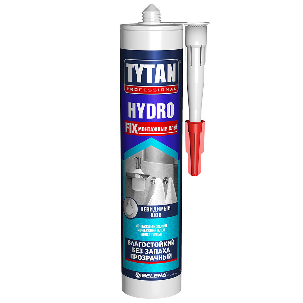 Клей монтажный акриловый Tytan Hydro Fix прозрачный 310 мл клей монтажный tytan classic fix бесцветный 100 мл