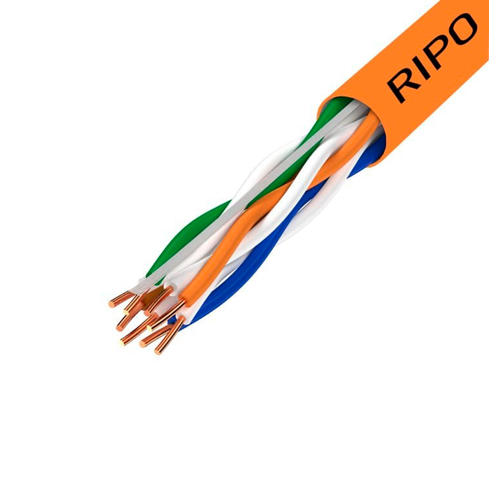 Интернет-кабель (витая пара) UTP CAT5e 4х2х0,46 мм LSZH Ripo Standart оранжевый (100 м) семенов андрей борисович администрирование структурированных кабельных систем ноудпо институт айти