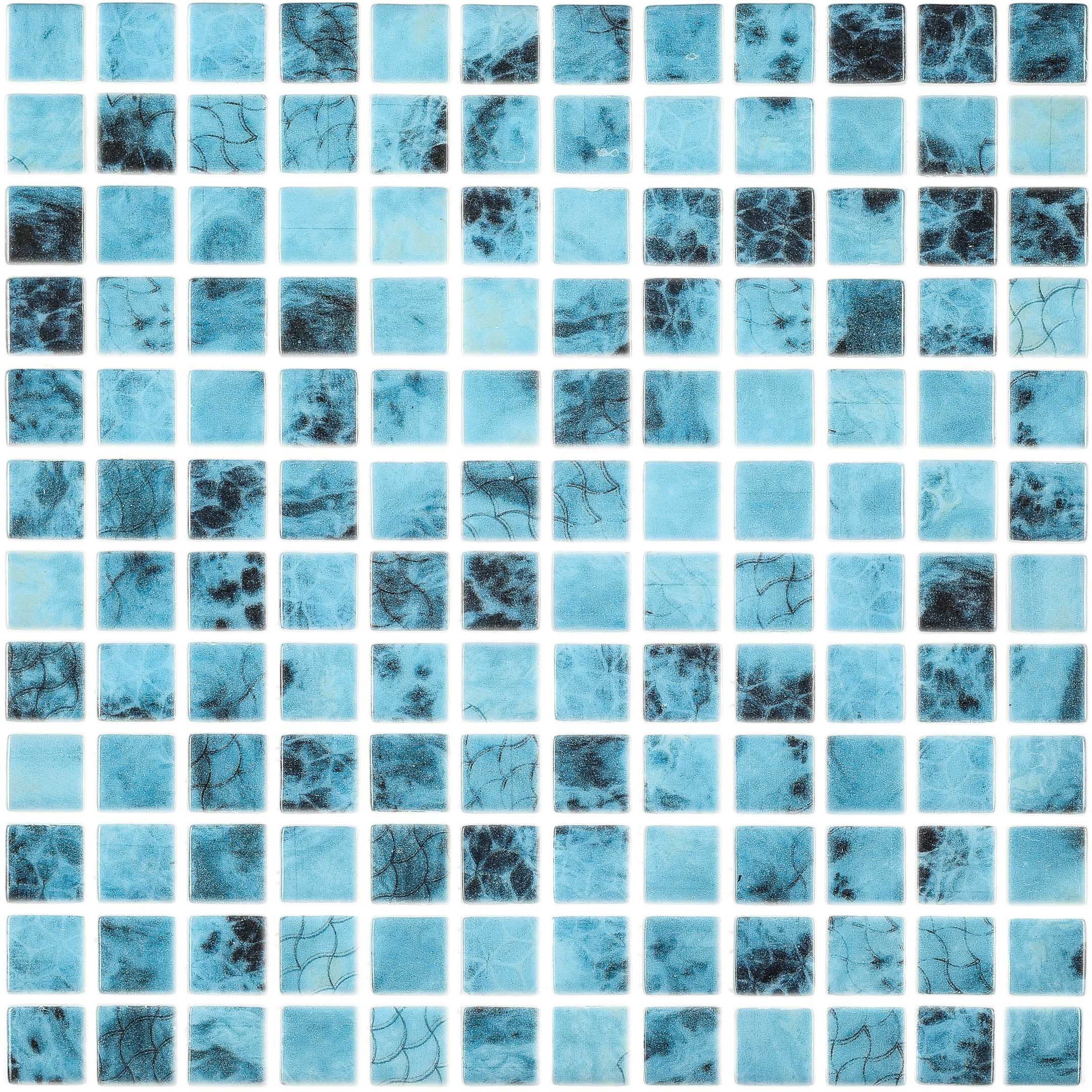 фото Мозаика vidrepur nature olympic синяя стеклянная 317х317х4 мм глянцевая