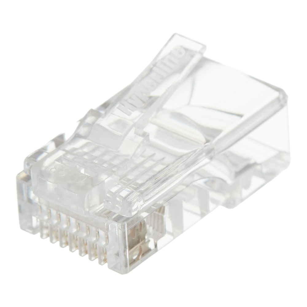 Коннектор компьютерный Hyperline (521595) RJ-45 8P8C CAT5e (10 шт.) штекер компьютерный proconnect 05 1021 6 9 rj 45 8p8c cat5e 5 шт