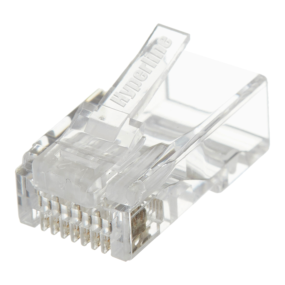 Штекер компьютерный Hyperline (521597) RJ-45 8P8C CAT6 (10 шт.) штекер компьютерный proconnect 05 1021 6 9 rj 45 8p8c cat5e 5 шт