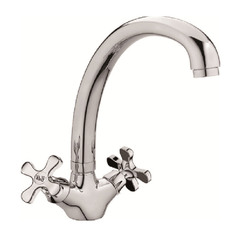 Смеситель для кухни Rush Sakhalin хром с высоким изливом двухвентильный (SA5350-23)