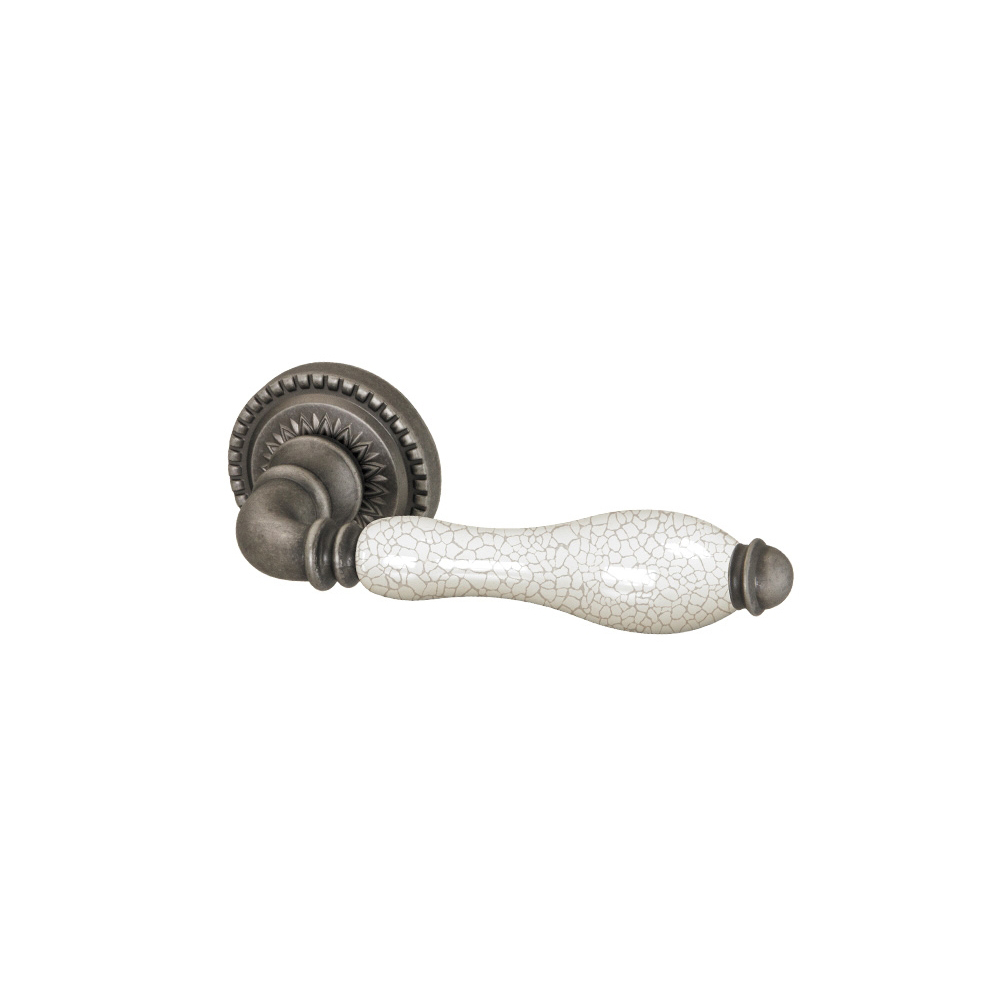 фото Ручка дверная armadillo silvia круглая розетка (античное серебро/кракелюр)