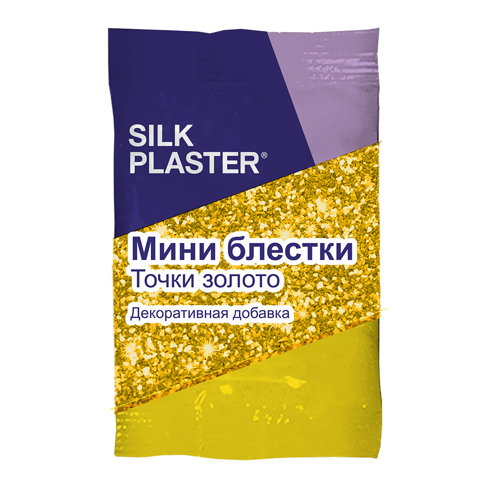 Декоративная добавка блестки Silk Plaster золото 10 г блестки люрекс silk plaster серебряные палочки