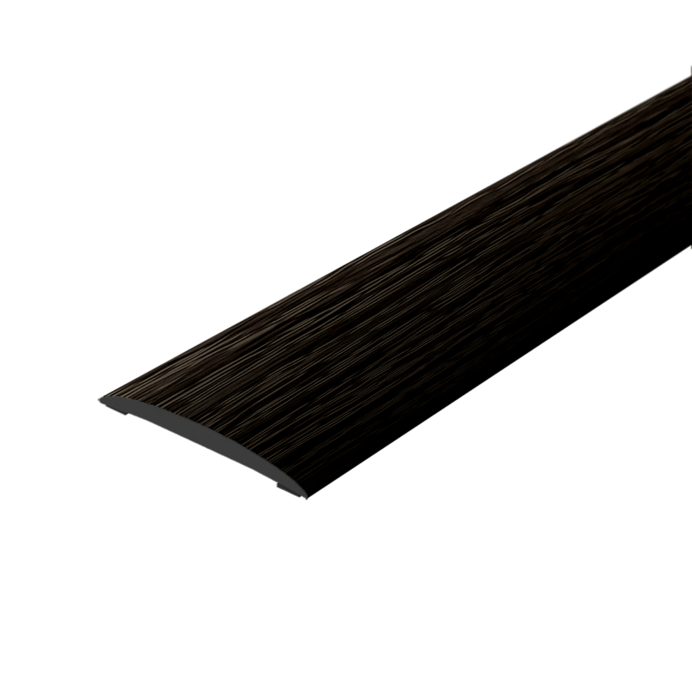 фото Порог пластиковый одноуровневый стык 36х900 мм венге черный самоклеящийся ideal