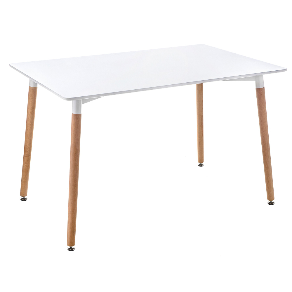 Стол кухонный прямоугольный 1,1х0,73 м белый/бук Table 110 (15356)