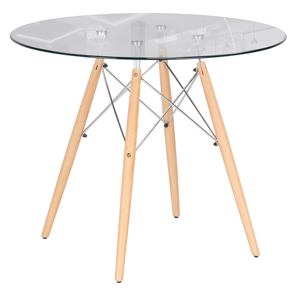 Стол кухонный круглый d0,8 м стеклянный PT-151 (15486) стол кухонный круглый d0 8 м стеклянный cindy 13068