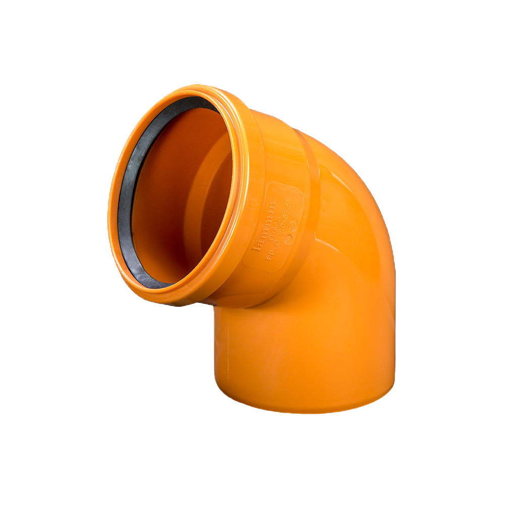 Отвод Lammin d110 мм 67,5° пластиковый для наружной канализации клапан обратный lammin d110 мм пластиковый для наружной канализации