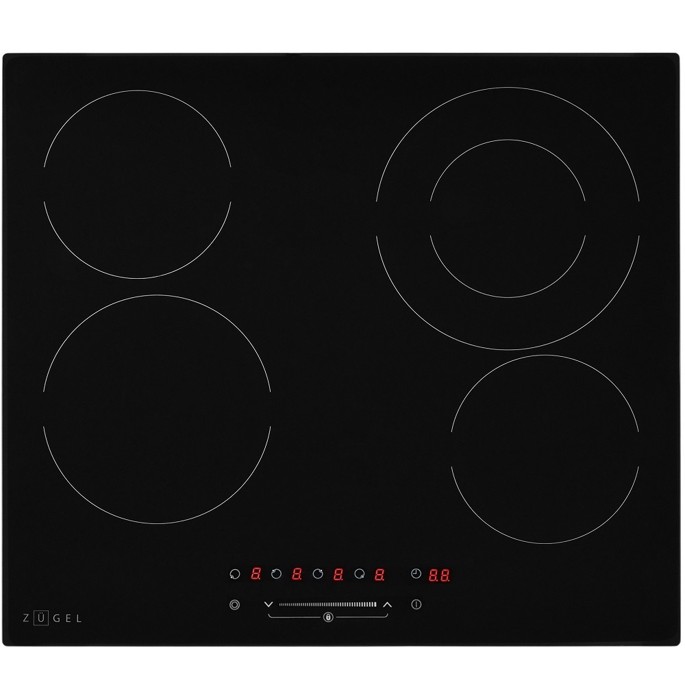 Варочная панель электрическая Zugel ZEH602B 4 конфорки черная