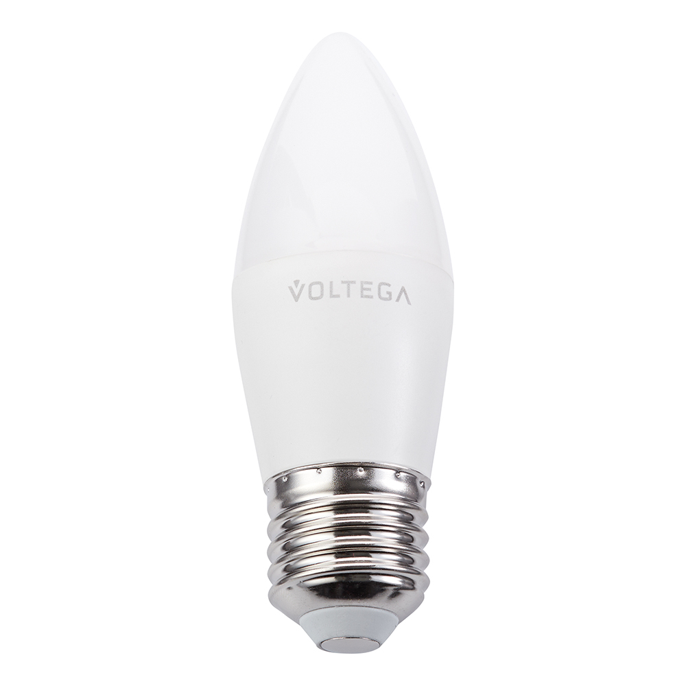 Лампа светодиодная Voltega E27 4000К 10 Вт 930 Лм 240 В свеча матовая