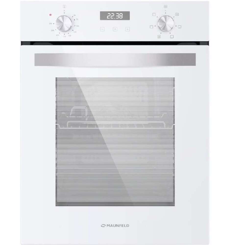 фото Духовой шкаф электрический встраиваемый maunfeld eoem516w 448 мм белый (ут000011105)