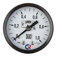 Манометр Росма ТМ-210Т.00 G1/4.2,5 (601) аксиальный 1/4 НР(ш) 10 бар d50 мм