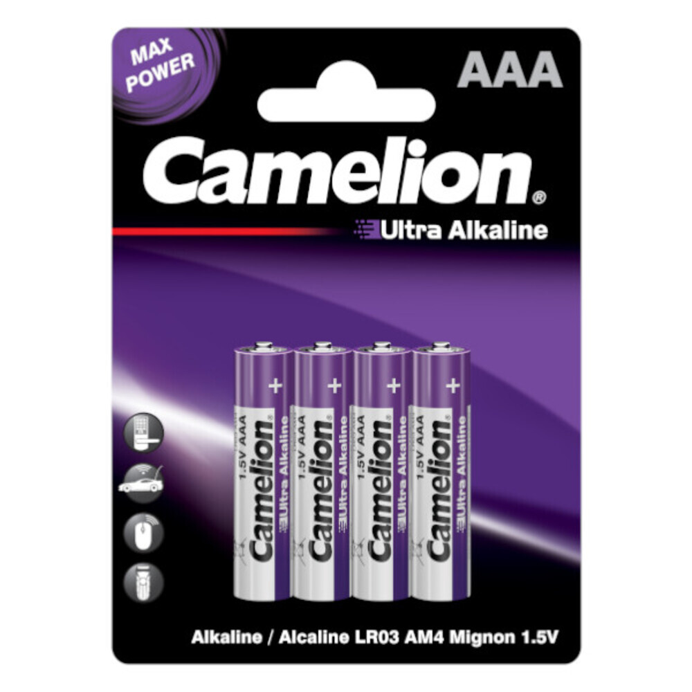 Батарейка Camelion Ultra ААА мизинчиковая LR03 1,5 В (48 шт.) (LR03-BP4UT)