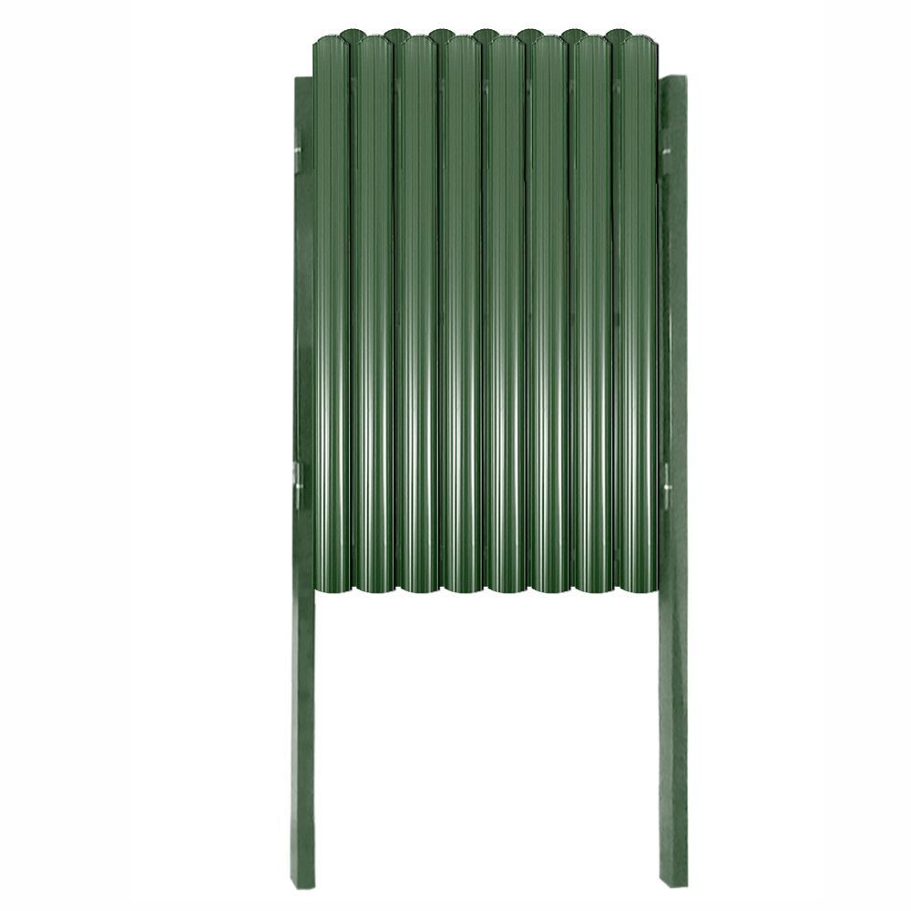 Калитка распашная с двухсторонним штакетником в два ряда 1х1,5 м зеленая RAL 6006 штакетник эко м 76мм 1 5 м двухсторонний зеленый