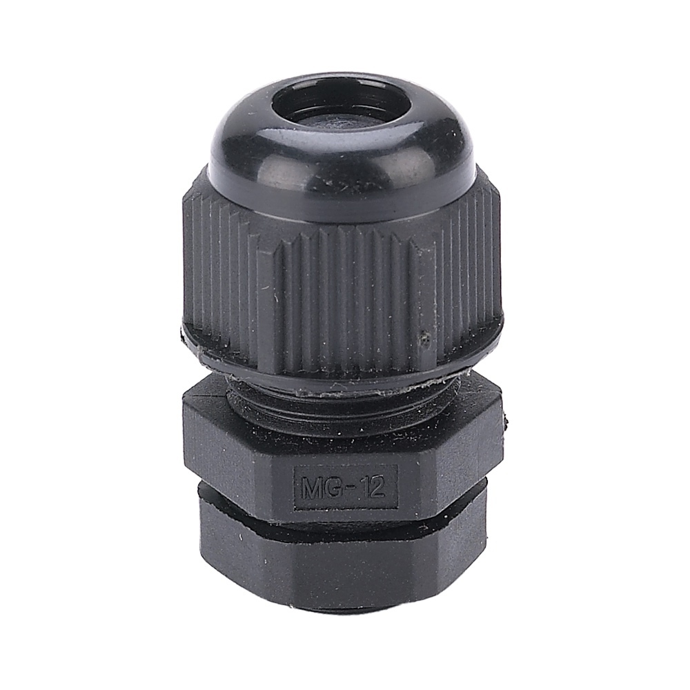 фото Сальник dekraft mg 12 для кабеля диаметром 4,6-8 мм ip68 пластиковый черный (50 шт.) (32160dek)