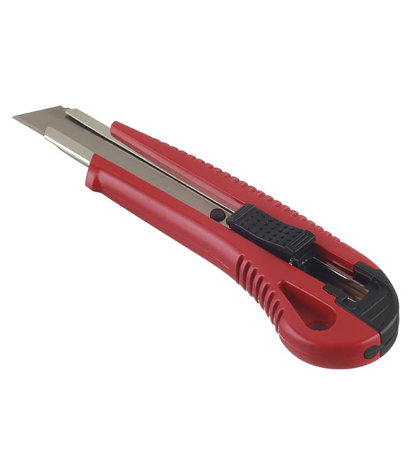 Нож строительный Hesler 18 мм с ломающимся лезвием пластиковый корпус нож строительный olfa 18 мм с ломающимся лезвием двухкомпонентный корпус с трещоточным фиксатором