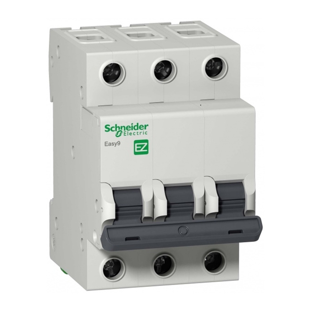 фото Автоматический выключатель schneider electric easy 9 3p 20а тип c 4,5 ка 400 в на din-рейку (ez9f34320)