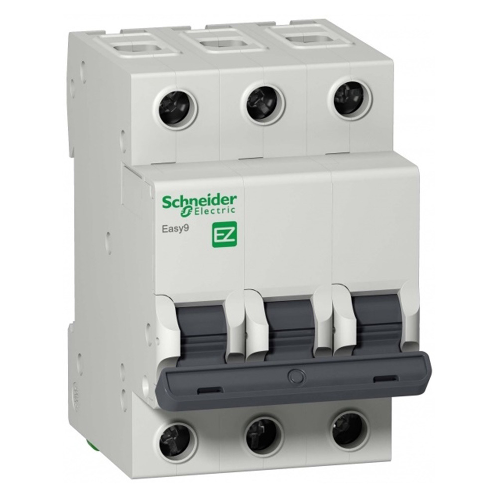 фото Автоматический выключатель schneider electric easy 9 3p 6а тип c 4,5 ка 400 в на din-рейку (ez9f34306)